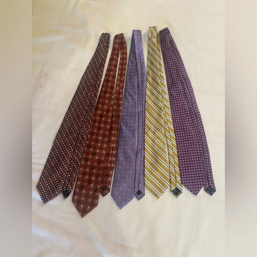 Jos. A. Bank Men's Tie Collection -‎ Purple, Red, Yellow Silk Ties Lot